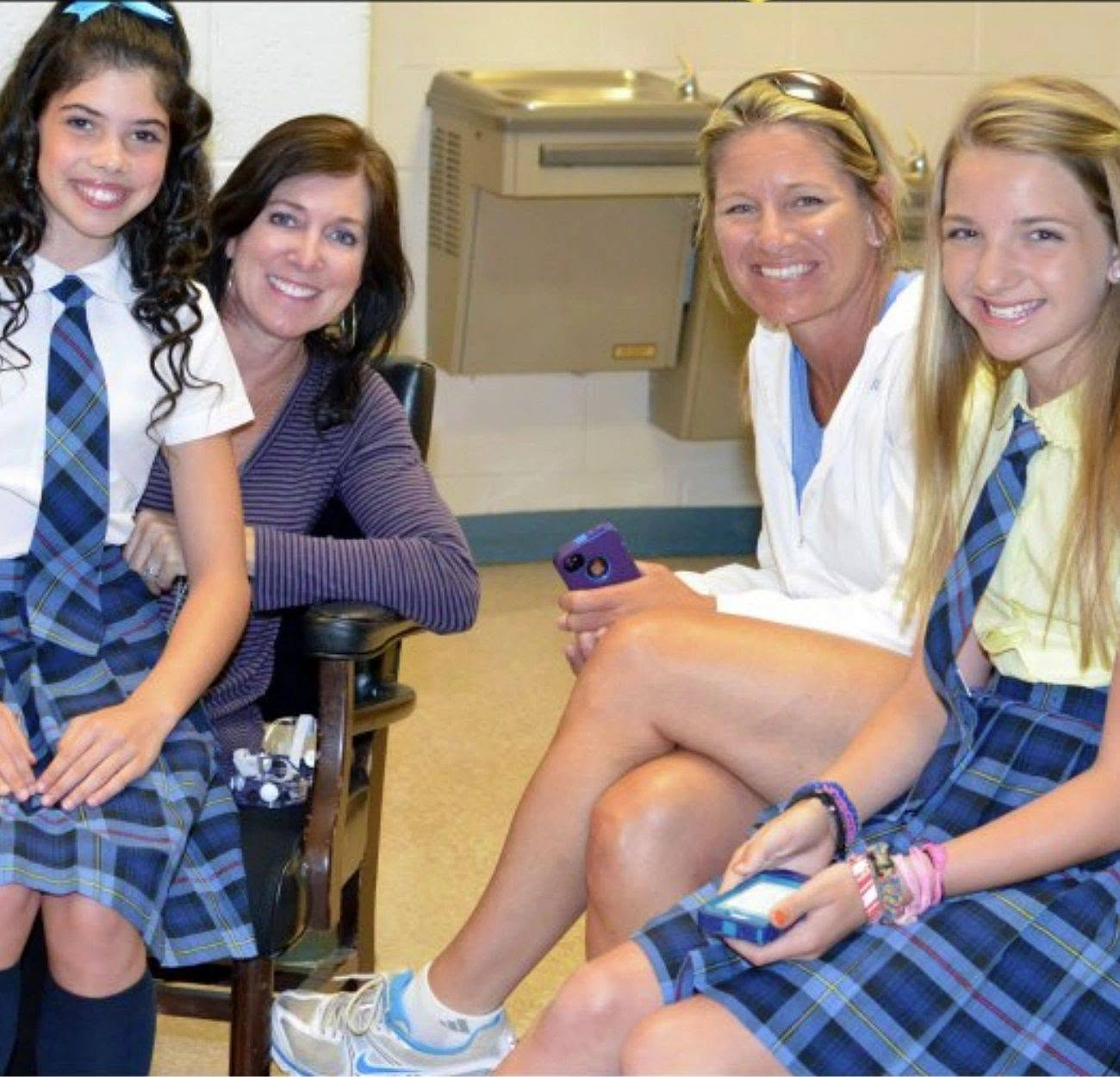 Terriney TV cast and team smiling together during a school visit